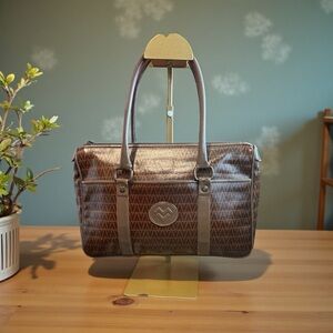 Valentino By Mario Valentino VINTAGE Brown Satchel Bag. EUC. See pics.